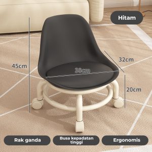 Kursi belajar roda dengan katrol 360° yang fleksibel Kursi serbaguna di ruang tamu, ideal untuk berbagai aktivitas